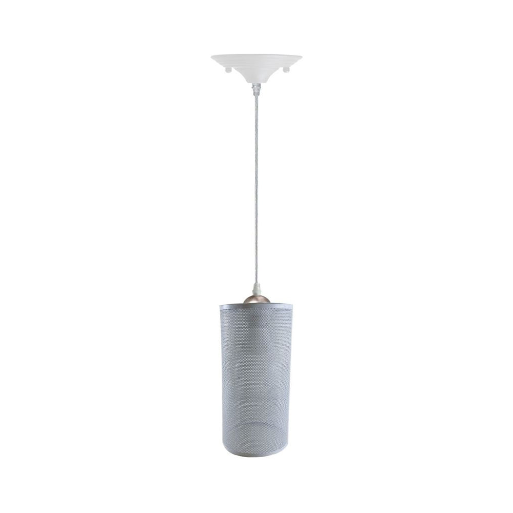 White Cage Cylinder Pendant Light