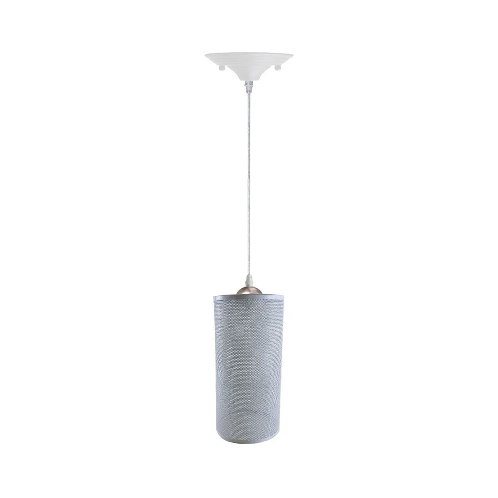 White Cage Cylinder Pendant Light