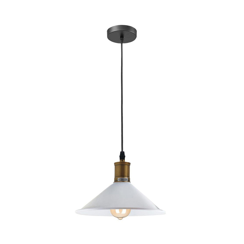 White Cone Industrial Style Pendant Light