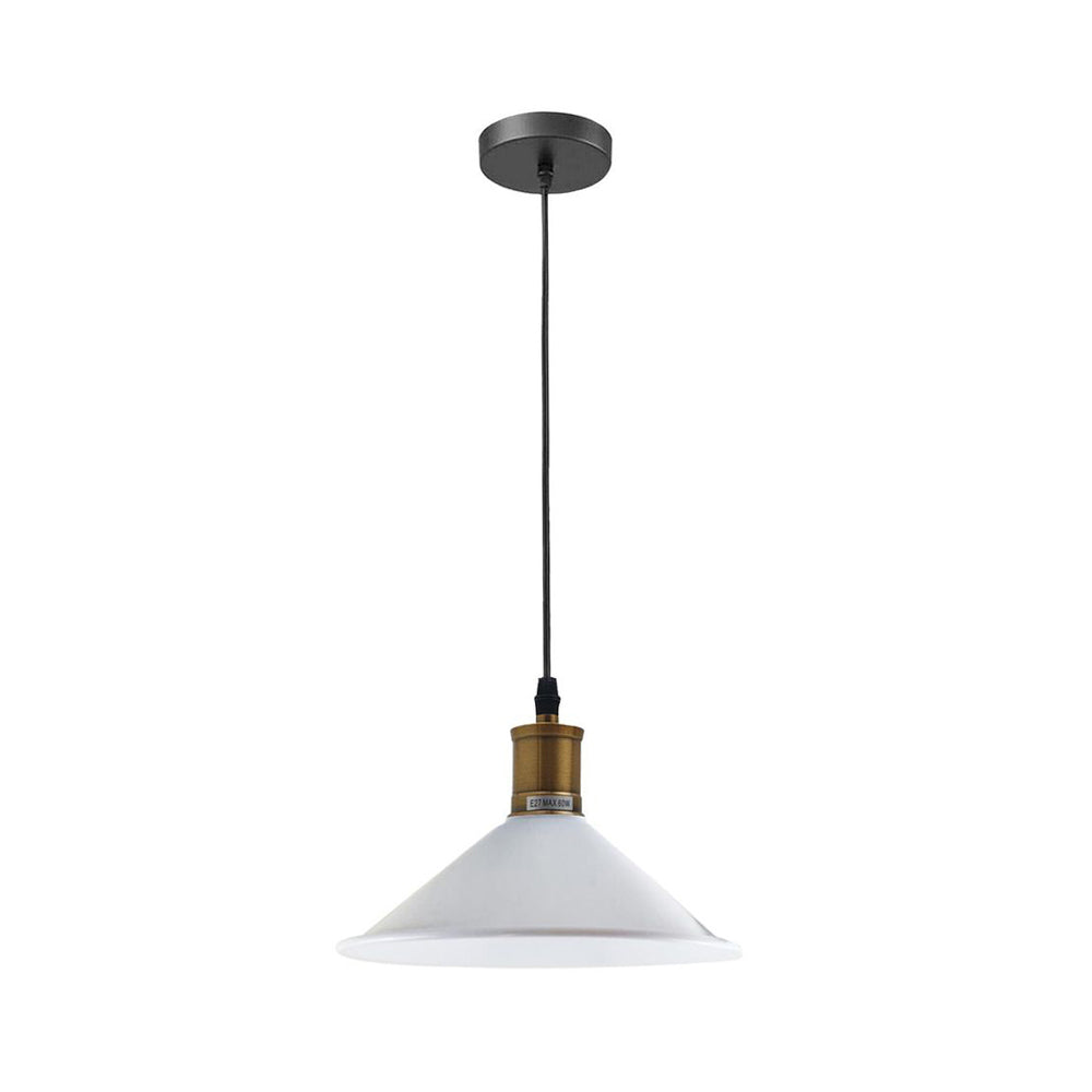 White Cone Industrial Style Pendant Light