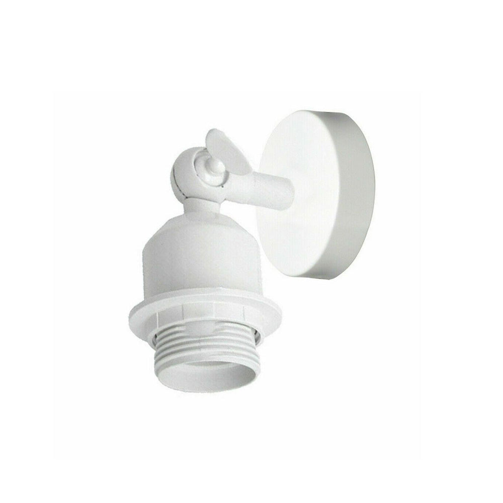 White Industrial Adjustable Wall Light - Without Bulb