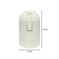 White E27 Bakelite Plastic Pendant Lamp Holder - Edison Screw Bulb Holder