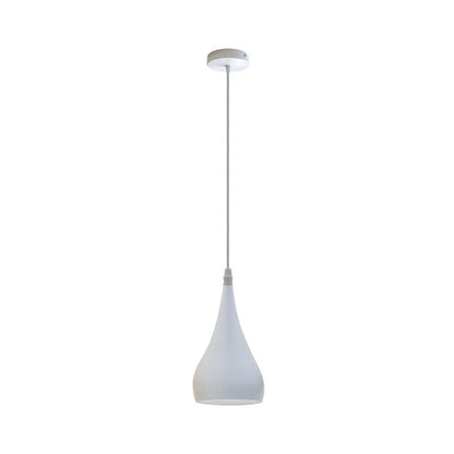 White Modern Teardrop Pendant Light