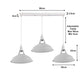 White Barn Industrial Style 3 Light Pendant