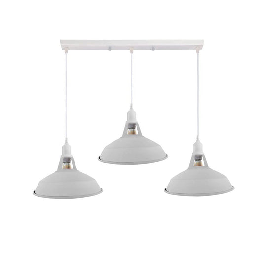 White Barn Industrial Style 3 Light Pendant