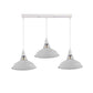 Barn Industrial Style 3 Light Pendant in 8 Colours