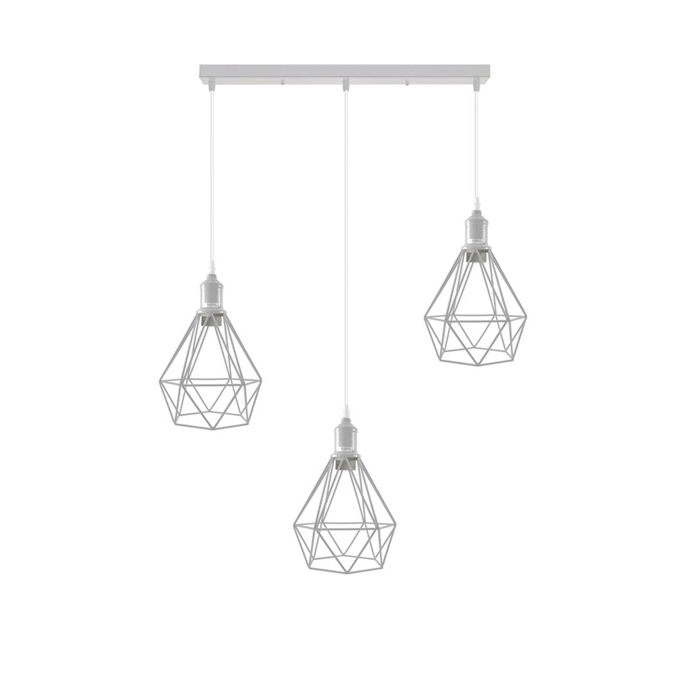 White Diamond Cage 3 Light Pendant