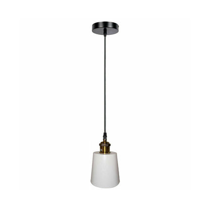 White Modern Industrial Pendant Light