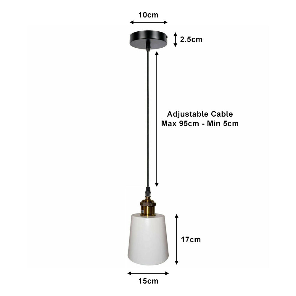 White Modern Industrial Pendant Light