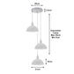 White Small Dome Triple Pendant Light