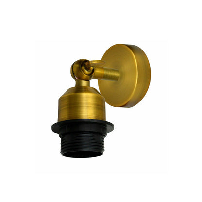 Yellow Brass Industrial Adjustable Wall Light - Without Bulb