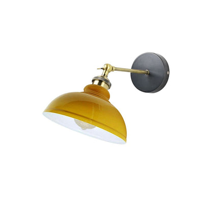 Yellow Dome Vintage Wall Light