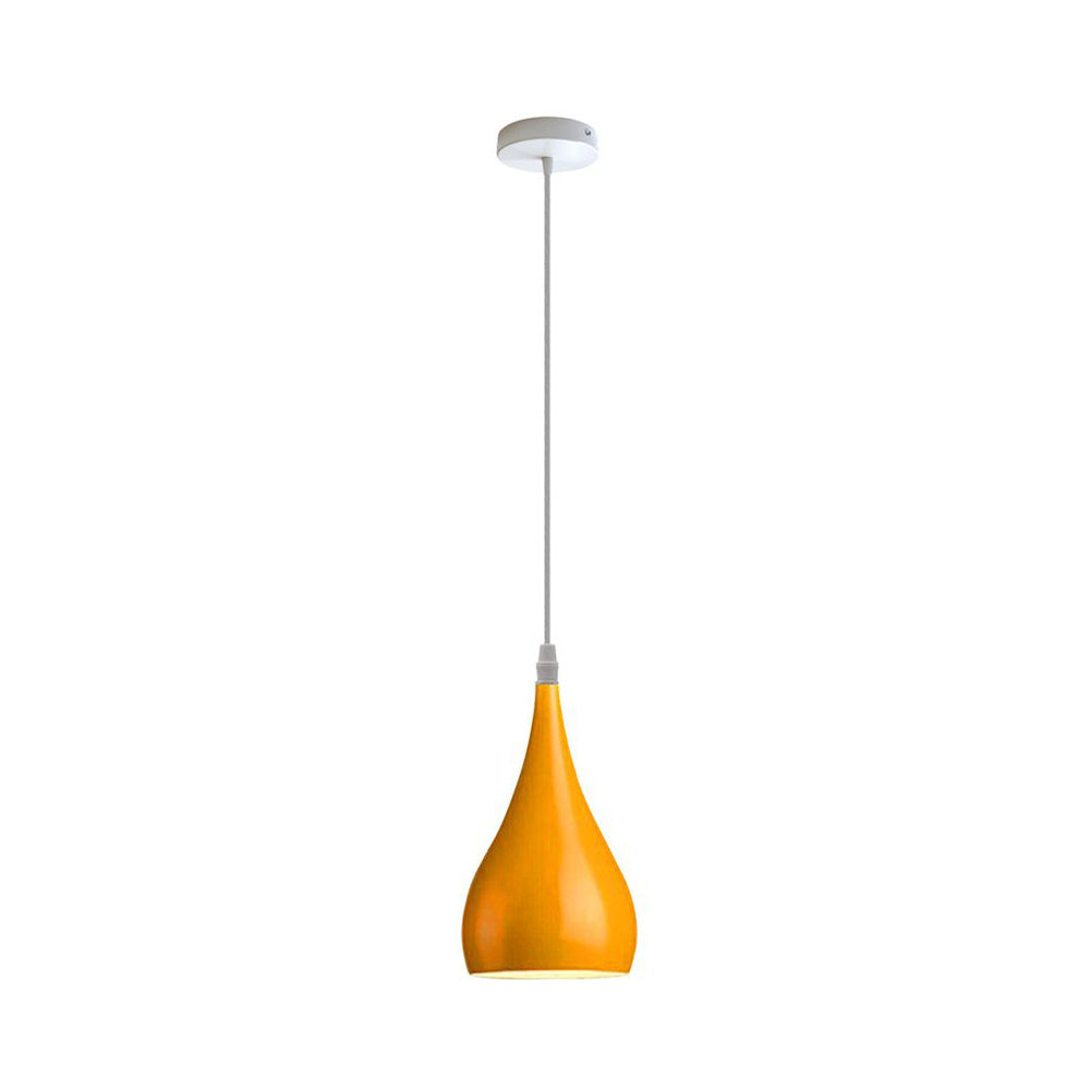 Yellow Modern Teardrop Pendant Light