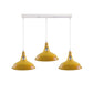 Barn Industrial Style 3 Light Pendant in 8 Colours