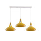 Barn Industrial Style 3 Light Pendant in 8 Colours