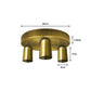 Yellow Brass Flush Ceiling Light - Without Bulbs