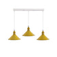 Yellow Cone Industrial Style 3 Light Pendant