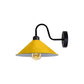 Yellow Cone Retro Swan Neck Wall Light - With Bulb