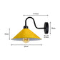 Yellow Cone Retro Swan Neck Wall Light - With Bulb