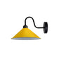 Yellow Cone Retro Swan Neck Wall Light - Without Bulb