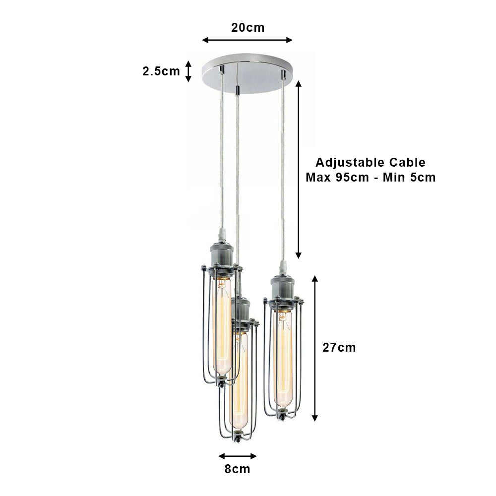 3 Light Industrial Pendant