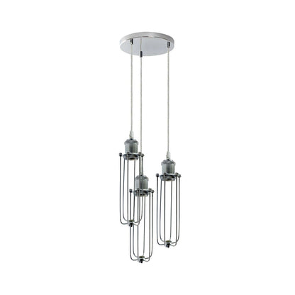 Chrome 3 Light Industrial Pendant