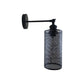 Black Cage Cylinder Wall Light