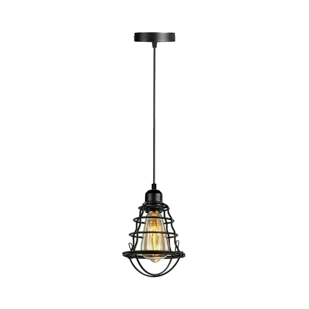 Black Cage Pendant Light – Home Industrial Lighting