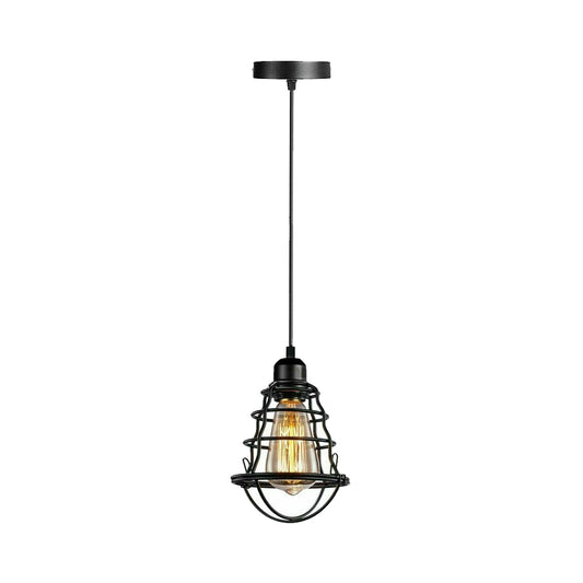 Black Cage Pendant Light