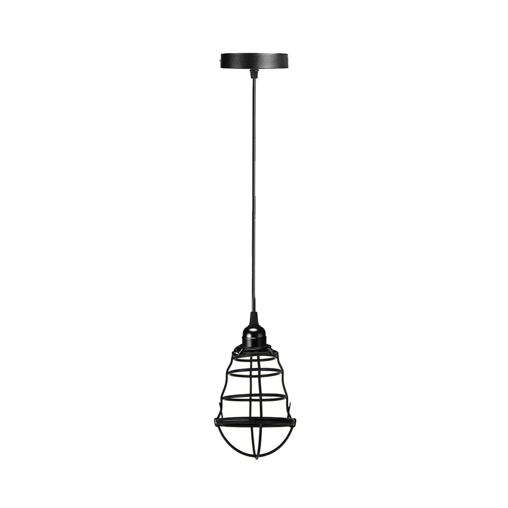 Black Cage Pendant Light