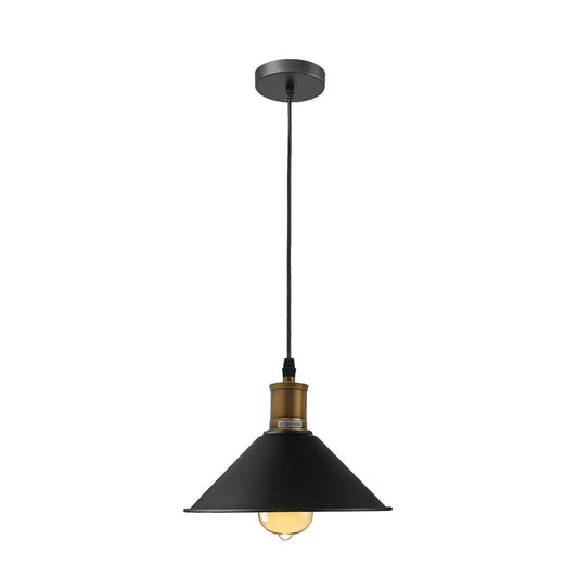 Cone Industrial Style Black Pendant Light