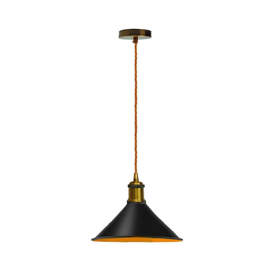 Black Cone Vintage Pendant Light