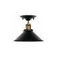 Black Cone Vintage Style Ceiling Light - Flush Mounted
