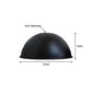Black (Gold Inner) Dome Vintage Style Light Shade - Small