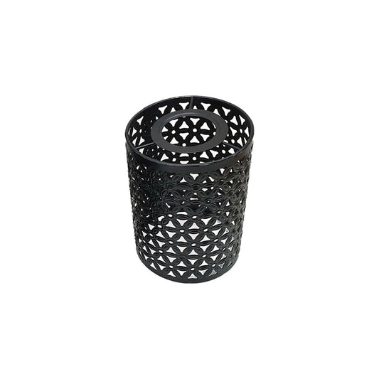 Black Floral Cylinder Light Shade