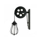 Black Cage Pulley Light - Wall Mounted