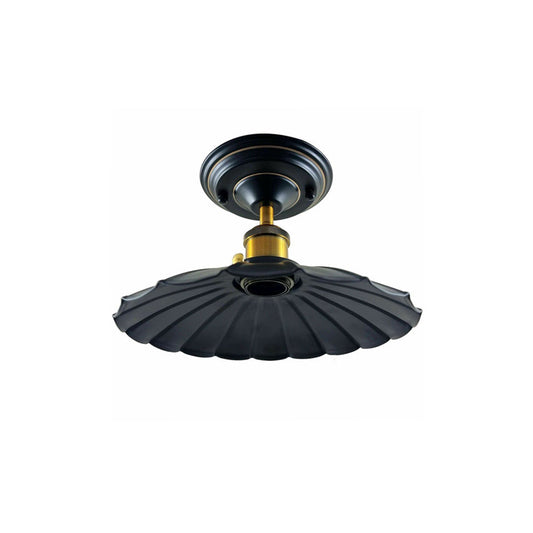 Black Umbrella Vintage Style Ceiling Light - Flush Mounted