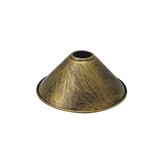Brushed Brass Cone Vintage Style Light Shade
