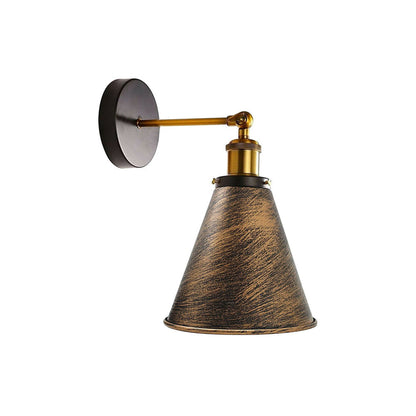 Brushed Copper Cone Vintage Wall Light