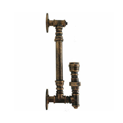 Brushed Copper Steampunk Pipe Wall Light