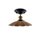 Brushed Copper Umbrella Vintage Style Ceiling Light - Flush Mounted