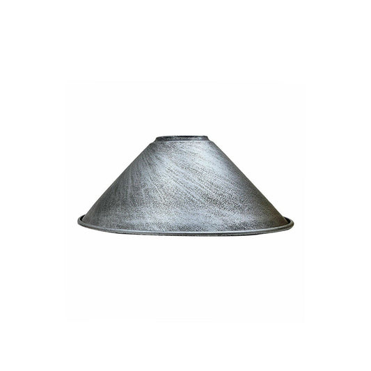 Brushed Silver Cone Vintage Style Light Shade