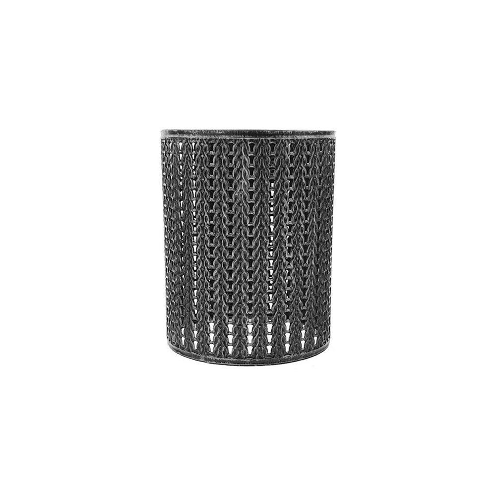 Brushed Silver Contemporary Cylinder Light Shade