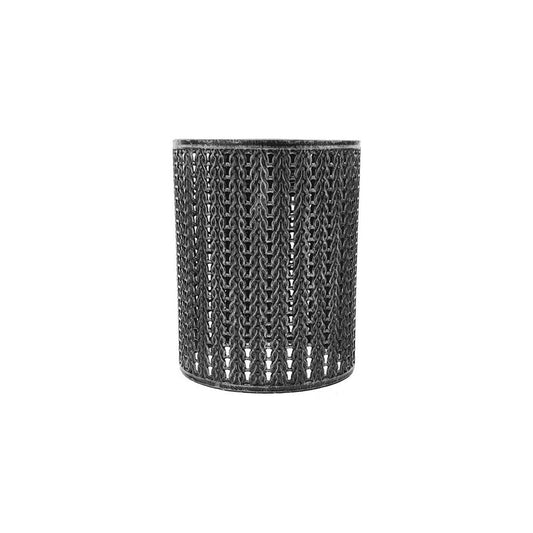 Brushed Silver Contemporary Cylinder Light Shade