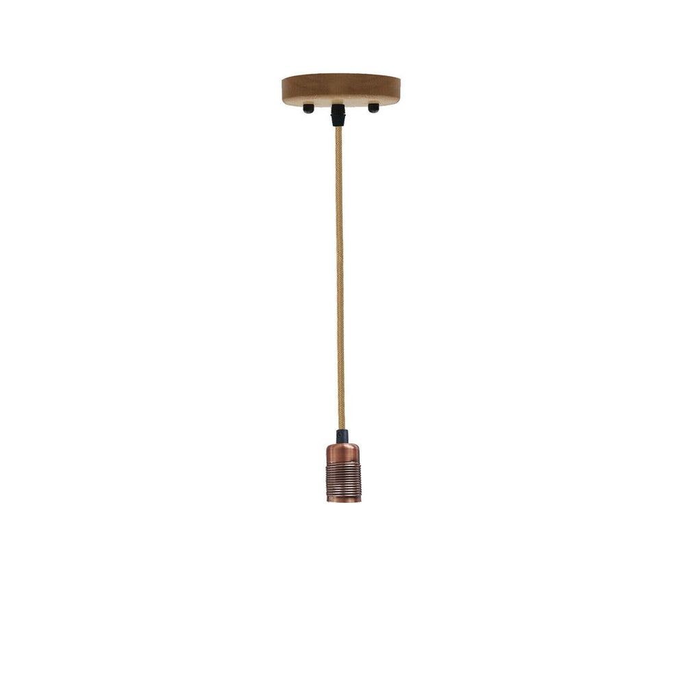 Copper Vintage Hemp Pendant Light