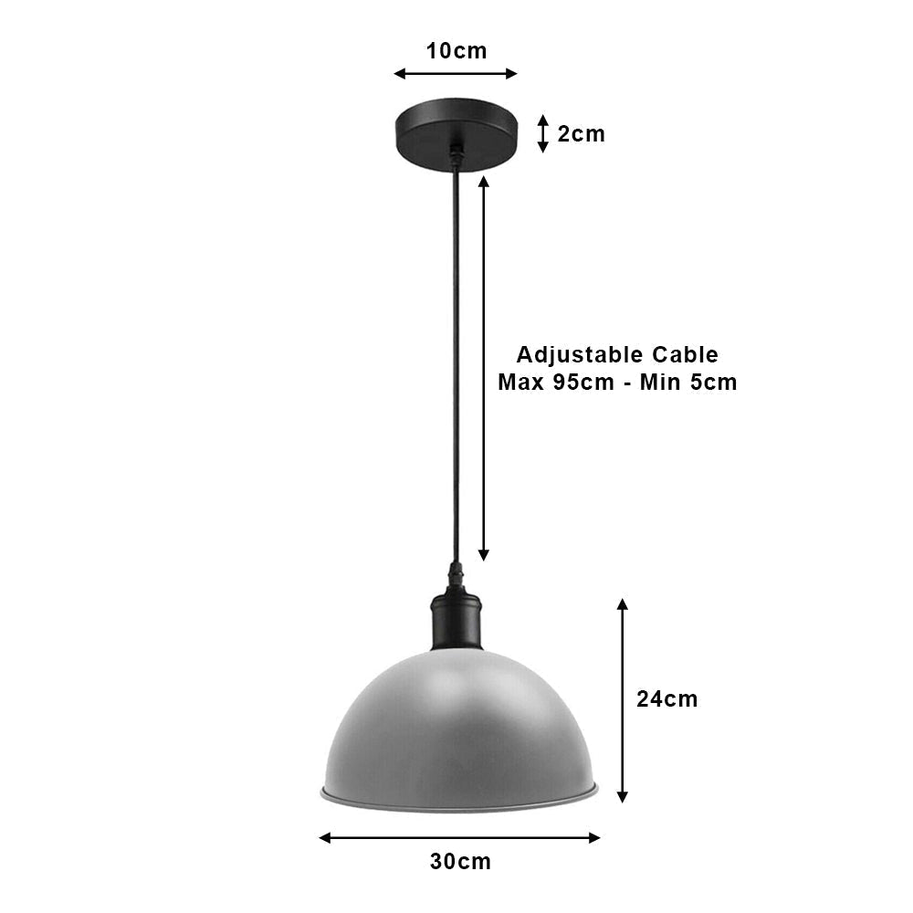Black Dome Pendant Light