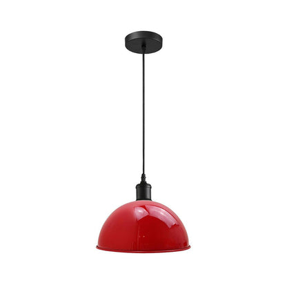Red Dome Pendant Light