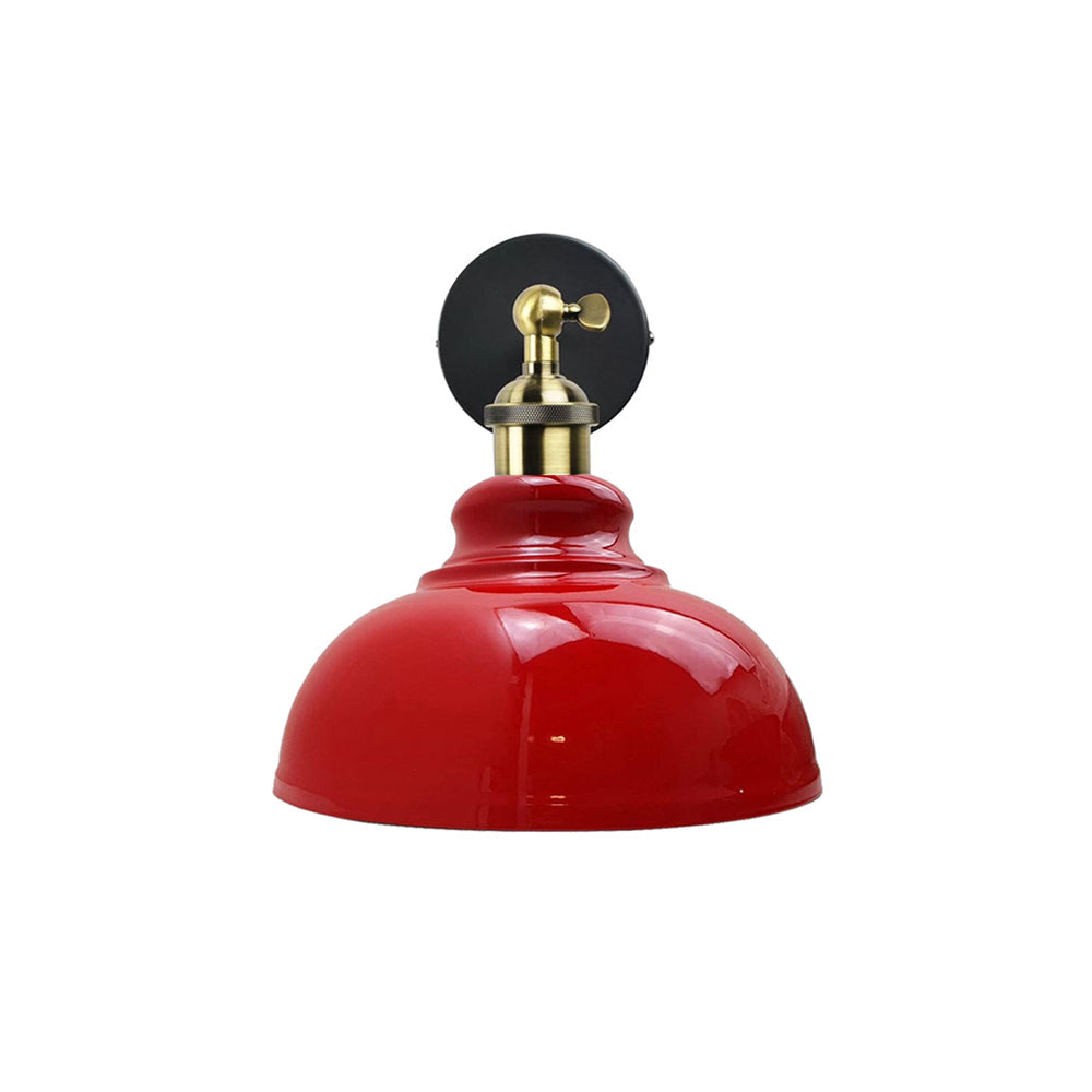 Red Dome Vintage Wall Light