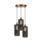 3 Way Cage Cylinder Pendant Light