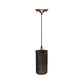 Rustic Red Cage Cylinder Pendant Light
